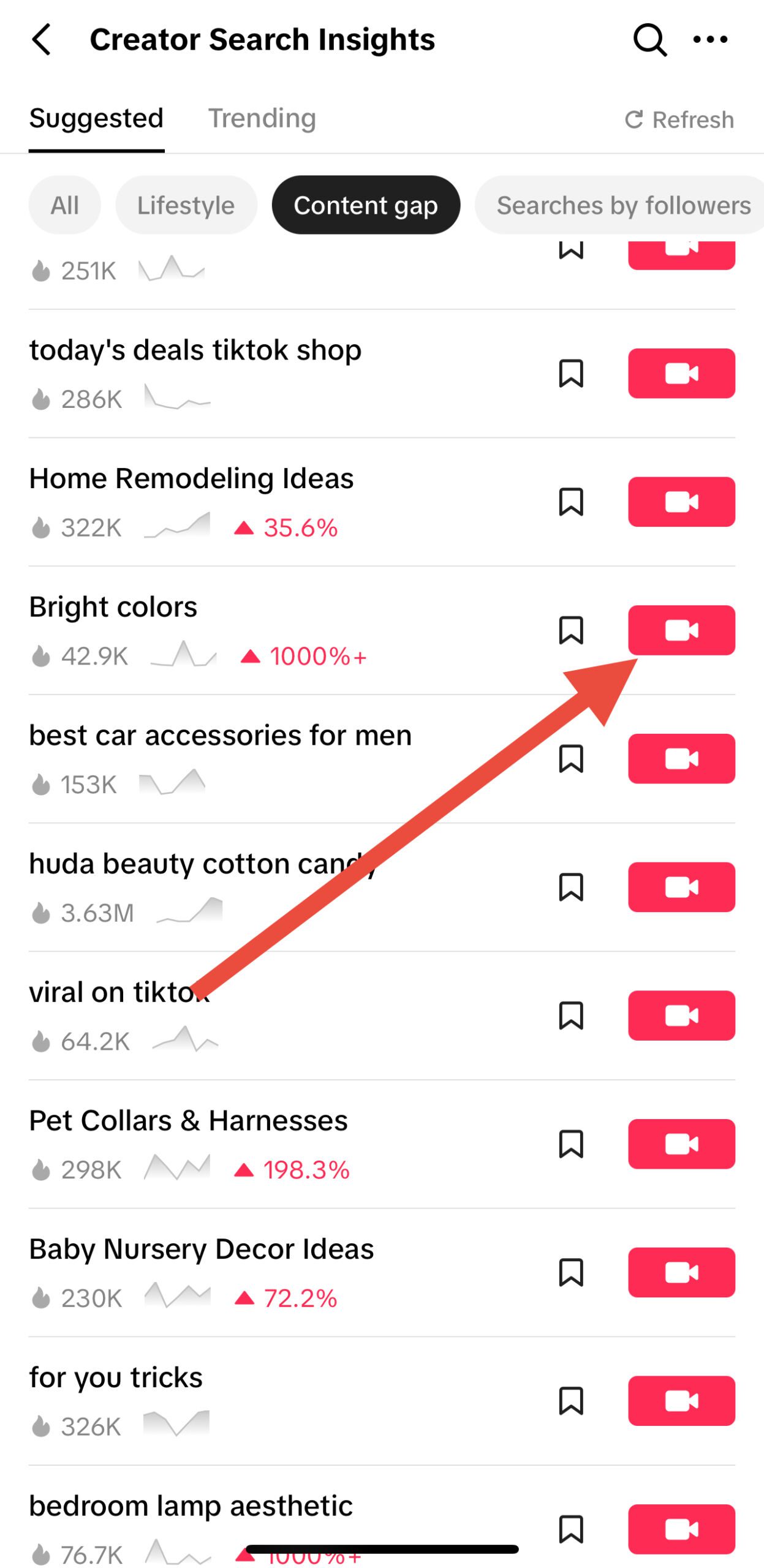 TikTok Creator Search Insights Create Content